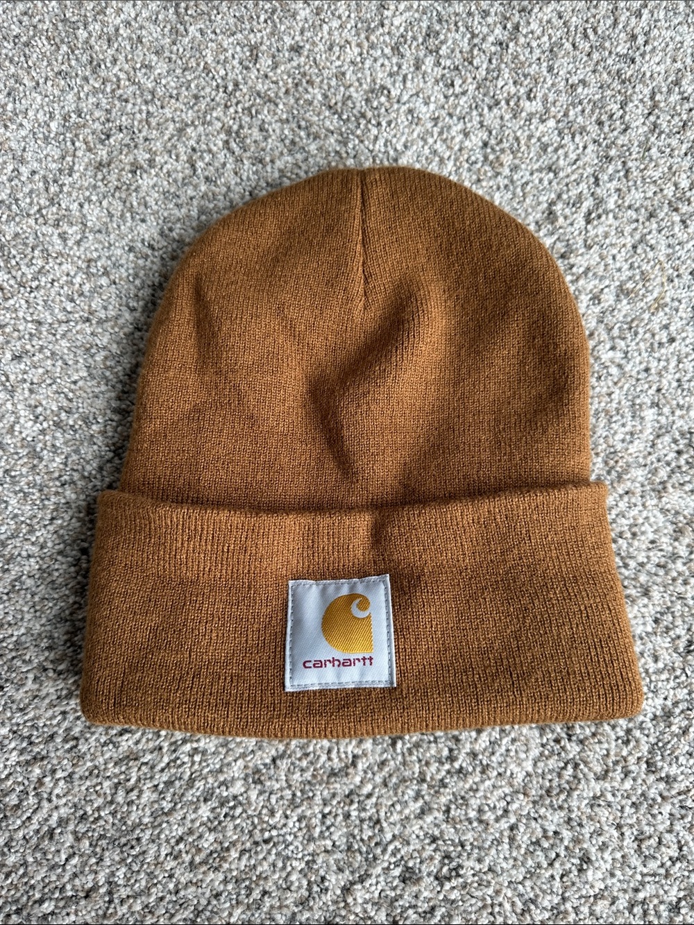 Carhartt Beanie Hat in Warm Caramel Brown